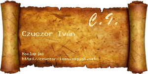 Czuczor Iván névjegykártya